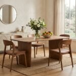 PRITI Wooden 175cm Dining Table, Seats 4-6 (Solid Wood) - Image 3