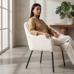 Dining Chair with metal legs - PRITI - Image 3