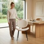 PRITI Dining Chair with Black Metal Legs - Image 2