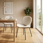 PRITI Dining Chair with Black Metal Legs - Image 15