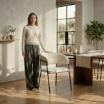 PRITI Dining Chair with metal legs - Image 3