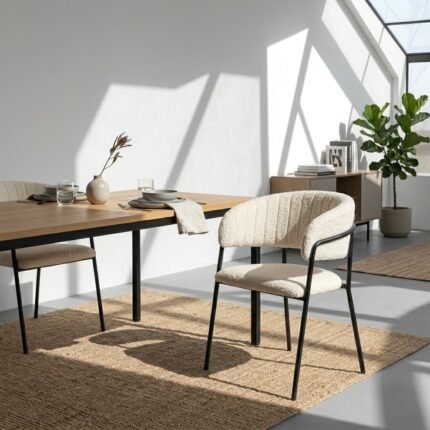 PRITI Dining Chair with metal legs