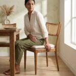 PRITI Fabric Upholstered Dining Chair (Set of 4)