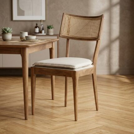 PRITI Upholstered Side Chair (Solid Wood )