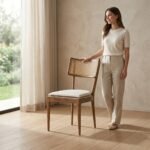 PRITI Upholstered Side Chair (Solid Wood )