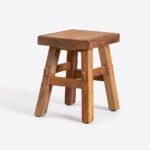 PRITI Low Recycled Wooden Stool