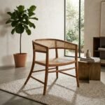 Armchair (Solid Wood with cane) – PRITI