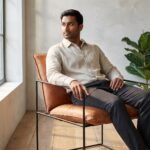 PRITI Leather Lounger – Aged Tan