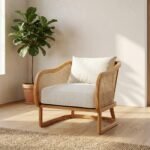 PRITI Lounge Chair (cane with Solid Wood ) - Image 4