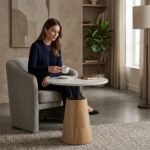 PRITI Genuine Marble Pedestal Dining Table