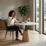 PRITI Genuine Marble Pedestal Dining Table - Image 5