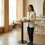 PRITI Wooden High Bar Table - Image 2