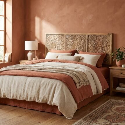 Wooden Handicraft Headboard for 150 cm Bed (Solid Wood) - PRITI