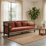 PRITI 3-Seater Sofa (Solid Wood with cane )