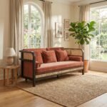 PRITI 3-Seater Sofa (Solid Wood with cane ) - Image 3