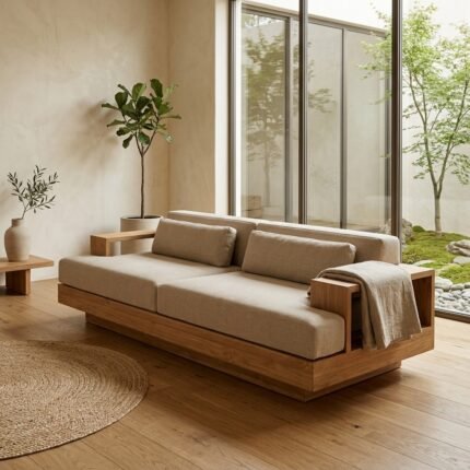 PRITI Open Air Sofa (Solid Mango Wood )