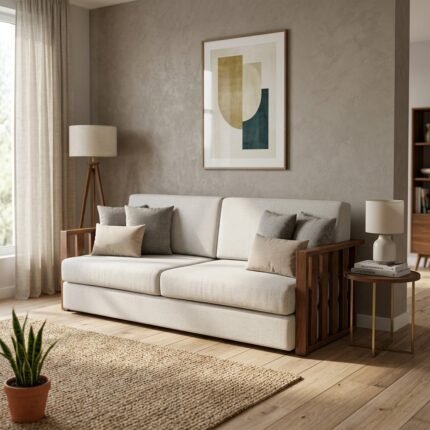 PRITI Open Air Sofa (Solid Sisam Wood )