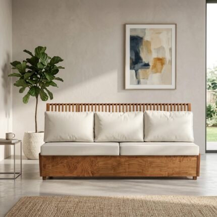 PRITI Open Air Sofa (Solid Sisam Wood )