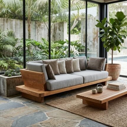 PRITI Open Air Sofa (Solid Wood)