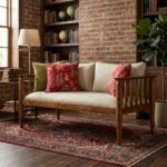 PRITI Sofa with Beige Fabric (Solid Wood ) - Image 3