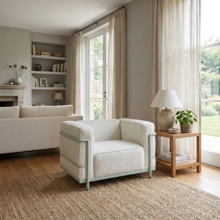 PRITI Lounge Chair in Boucle