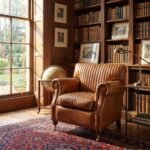 PRITI Ribbed Leather Armchair - Aged Tan - Image 4