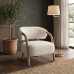 PRITI Upholstered chair (Solid Wood ) - Image 3