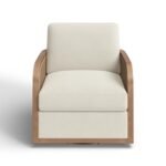 PRITI Upholstered Natural Cane Chair (Solid Wood )