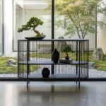 PRITI Handcrafted Wood and Steel Frame Console - Image 2