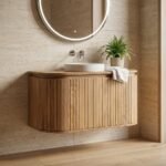 PRITI Suspended Bathroom Cabinet (Solid Wood )