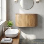 PRITI Suspended Bathroom Cabinet (Solid Wood )