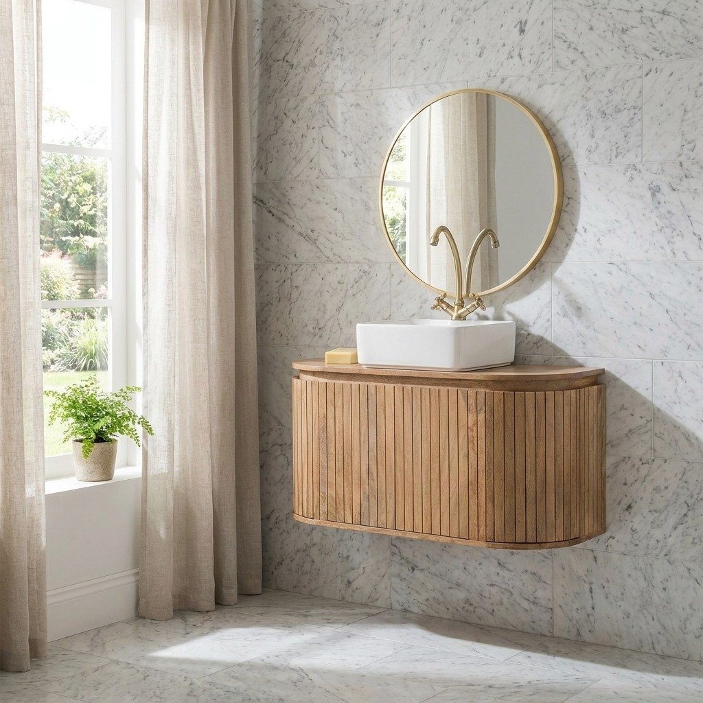 PRITI Suspended Bathroom Cabinet (Solid Wood ) PRITI Suspended Bathroom Cabinet (Solid Wood )
