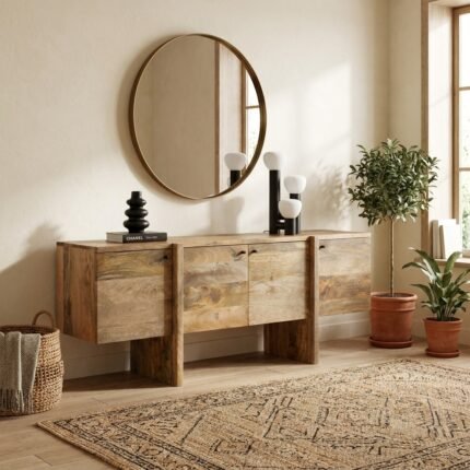 PRITI Wooden Sideboard (Solid Wood )