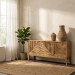 PRITI Handicraft Wooden Design Sideboard