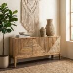 PRITI Handicraft Wooden Design Sideboard