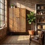 PRITI Wooden Handicraft Storage Cabinet (Solid Wood )