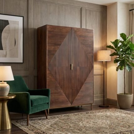 PRITI Wooden Wardrobe (Solid Wood)