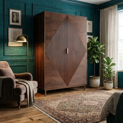 PRITI Wooden Wardrobe (Solid Wood)