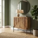 PRITI Accent Cabinet (Solid Wood with iron Legs)
