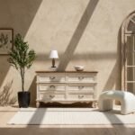 PRITI Six Drawers White Sideboard (Solid Wood ) - Image 3
