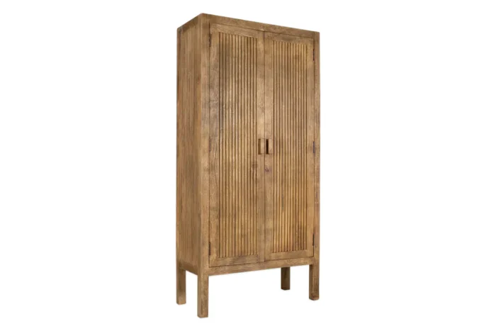 PRITI Reeded Wood Cabinet