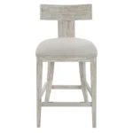 PRITI Upholstered 26'' Counter Stool with Solid Wood Frame