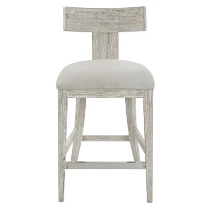 PRITI Upholstered 26'' Counter Stool with Solid Wood Frame