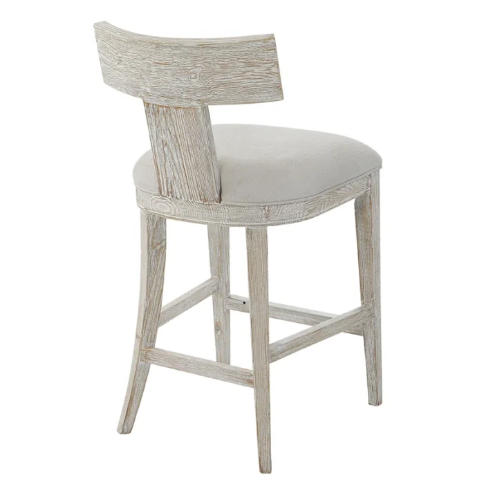 PRITI Upholstered 26'' Counter Stool with Solid Wood Frame