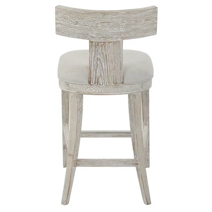 PRITI Upholstered 26'' Counter Stool with Solid Wood Frame