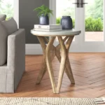 PRITI Stone Top End Table