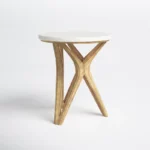 PRITI Stone Top End Table