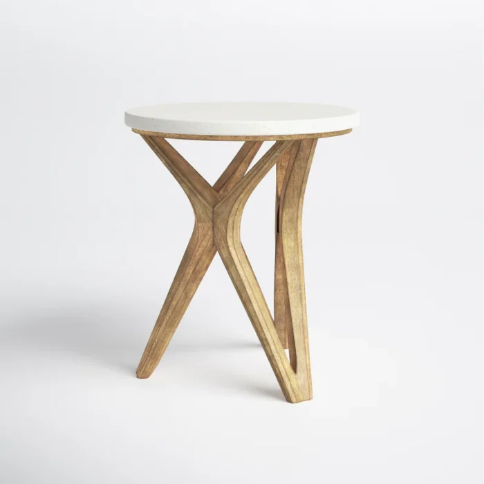 PRITI Stone Top End Table