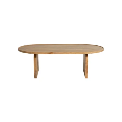 PRITI Wood Curved Coffee Table