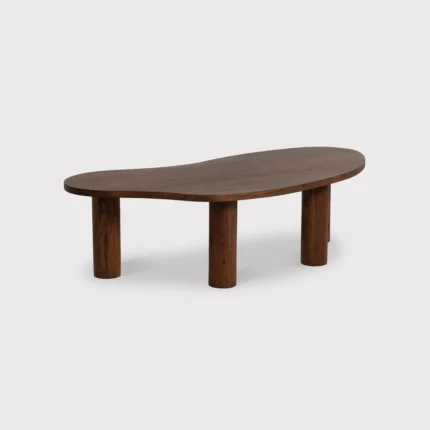 PRITI Wood Organic Shape Coffee Table